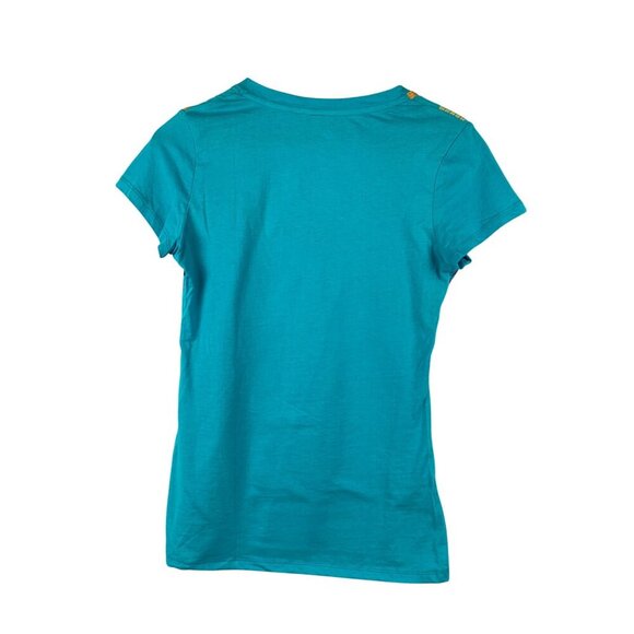 Op Womens M Cotton V-Neck T-Shirt With Sunset Wave Graphic Print - Picture 2 of 4